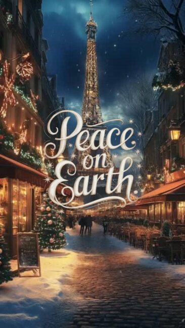 Peace on Earth Paris Christmas Live Wallpapers
