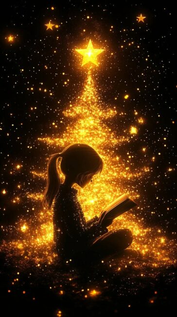 Silhouette Girl Christmas Live Wallpapers
