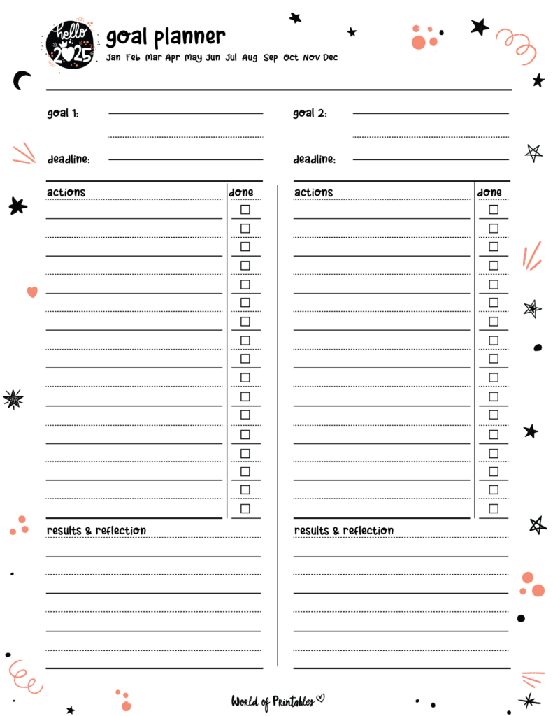 2025 Cute Planner - Goal Planner