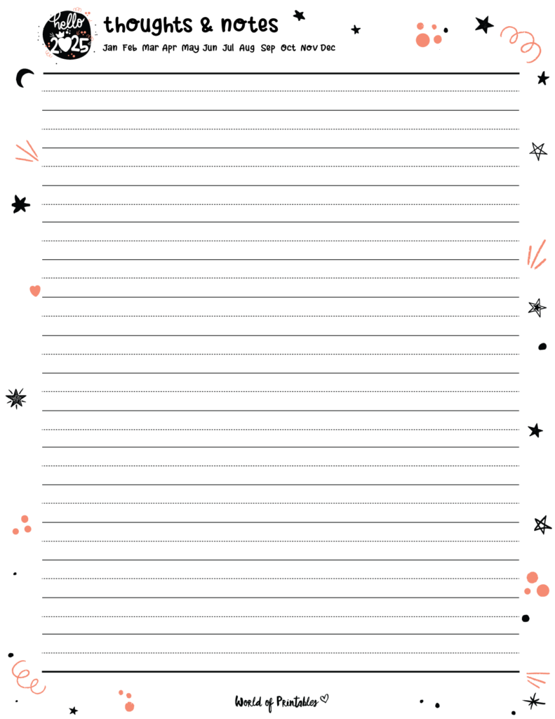 2025 Cute Planner - Notes Page