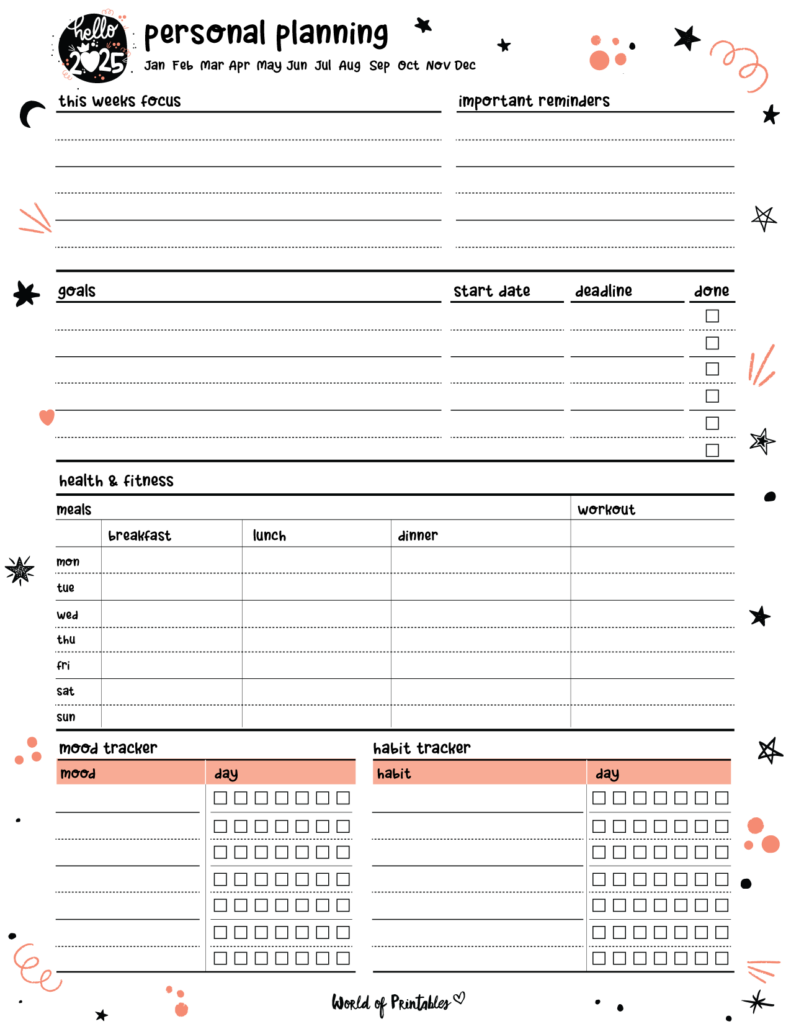 2025 Cute Planner - Personal Planning