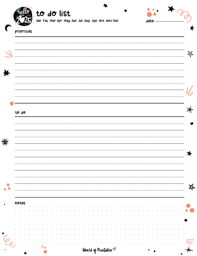 2025 Cute Planner - To Do List