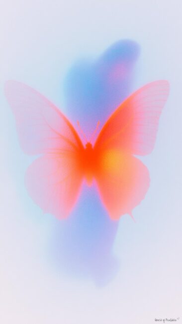 Aura Phone Background With Butterfly