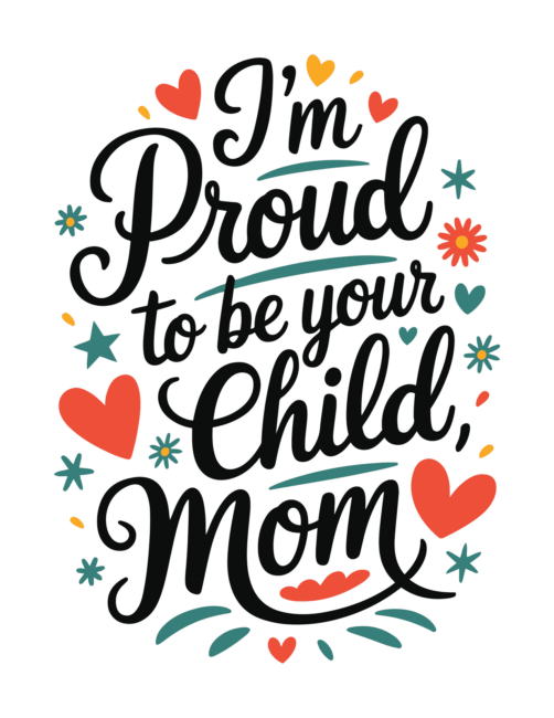 Beautiful Printable Mothers Day Card for Kids