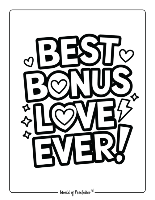 Best Bonus Love Ever Coloring page