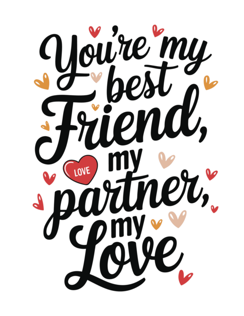 Best friend and love printable valentines card