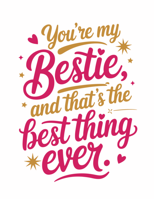 Bestie printable valentines day card