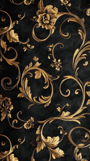 Black and Gold Rococo Aesthetic Wallpapers
