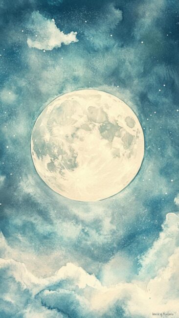 Blue Moon Aura Phone Backgrounds
