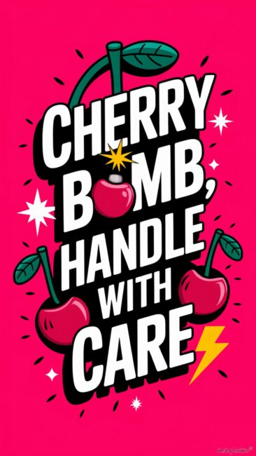 Cherry B*mb Handle With Care Wallpaper