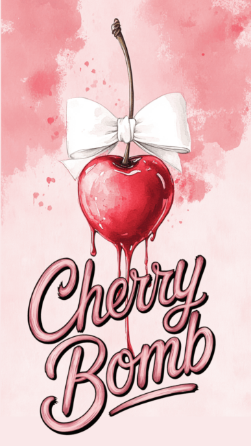 Cherry B*mb Watercolor Wallpaper