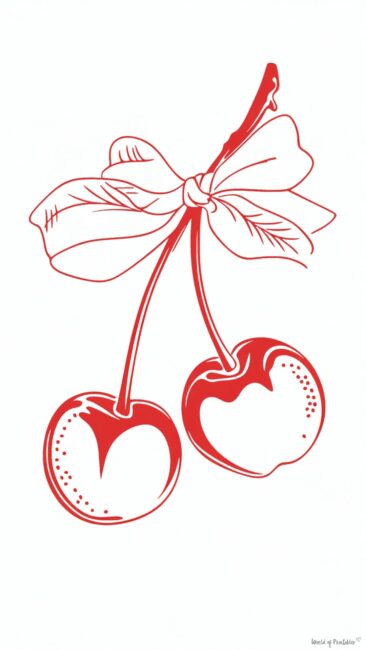 Cherry Illustration Wallpaper