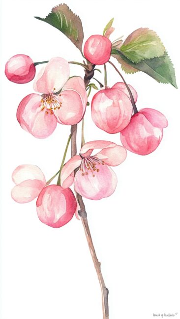 Cherry and Cherry Blossom Wallpaper