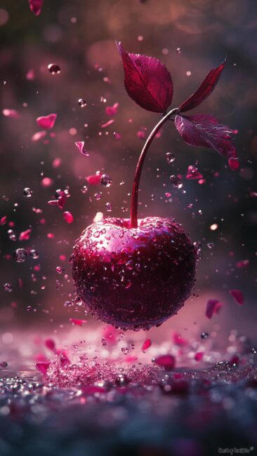 Cherry and Petals Wallpaper