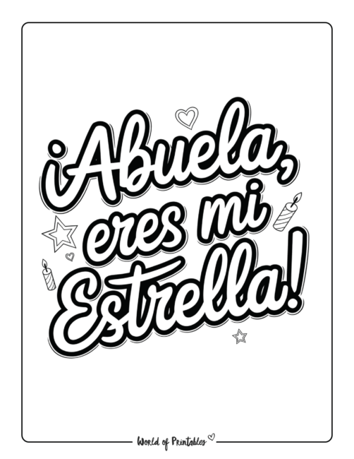 Colorear para Abuela de Parte de Niños