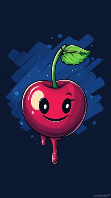 Cute Cartoon Cherry Wallpaper