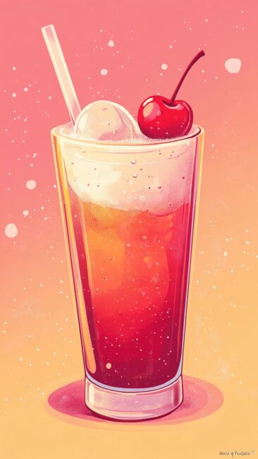 Cute Cherry Float Wallpaper