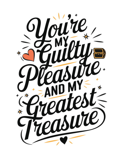 Cute Guilty pleasure valentines day card printable