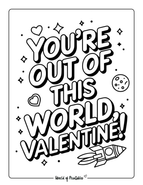 Cute Kids Valentines day Coloring Sheet