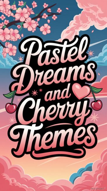Cute Pastel Dreams and Cherry Themes Wallpaper