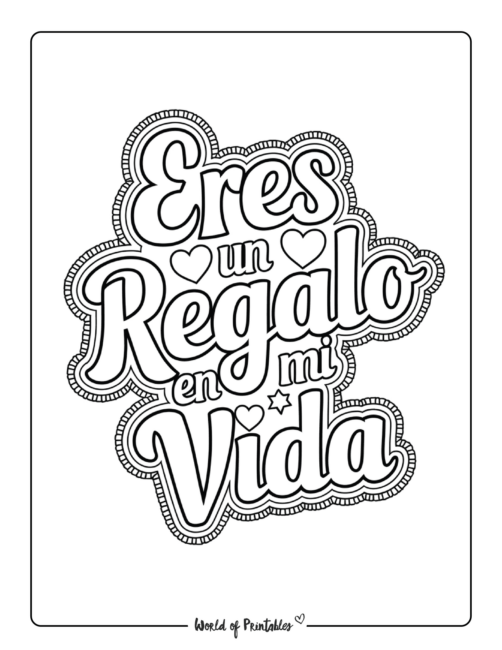 Cute mothers day coloring pages in spanish