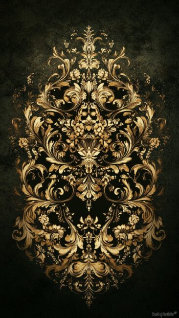 Damask Rococo Pattern Wallpapers