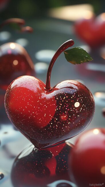 Dark Cherry Red Heart wallpaper
