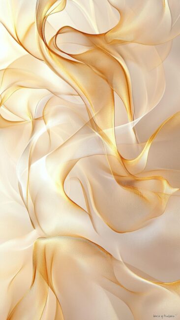 Delicate Gold Rococo Pattern Wallpapers