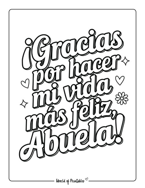 Día de las Madres Página para Colorear Imprimible