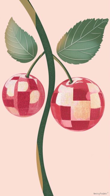 Disco Ball Cherry Wallpaper
