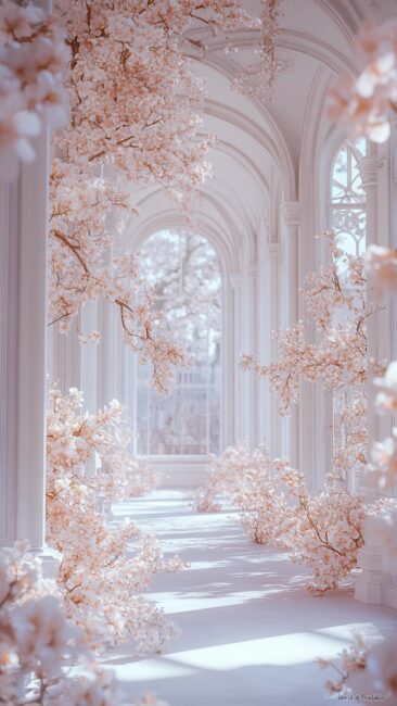 Dreamy White Rococo Wallpaper for Phone
