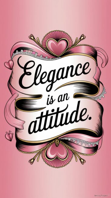 Elegance is an Attitude Rococo Style Wallpapers