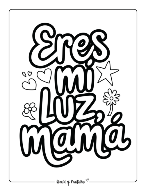 Eres Mi Luz, Mama coloring page