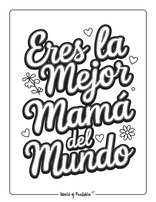 Eres la mejor mamá del mundo página del Día de las Madres