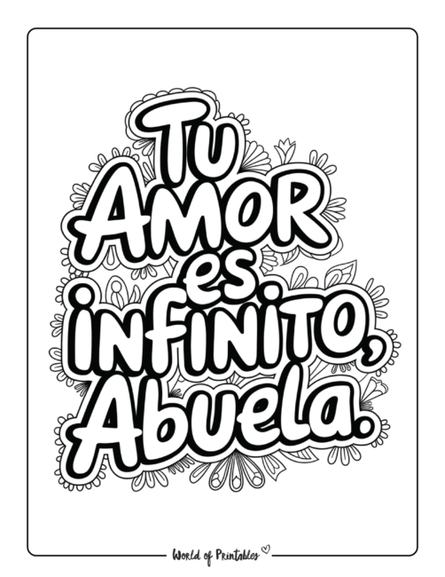 Feliz Día de las Madres Página para Colorear para Abuela