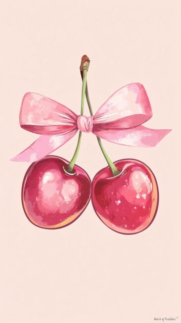 Feminine Cherry Wallpaper