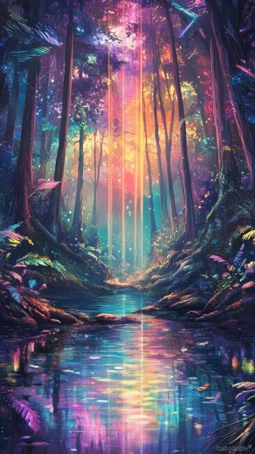 Forest Aura Color Wallpapers
