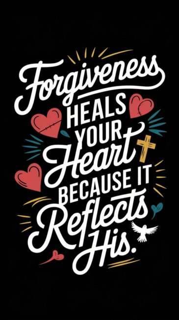 Forgiveness heals your heart because it reflects His Christian wallpaper