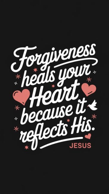 Forgiveness heals your heart because it reflects His religious wallpaper
