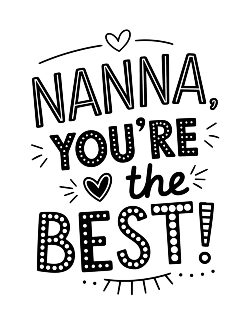 Free Mother&rsquo;s Day card printables For Nanna