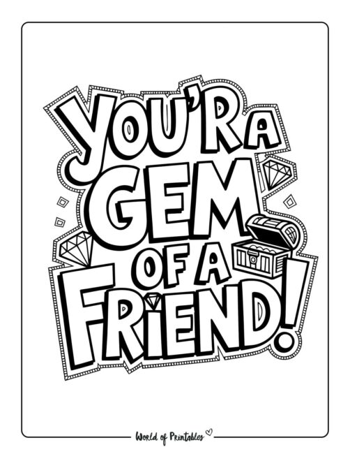Friend Valentine&rsquo;s day coloring pages