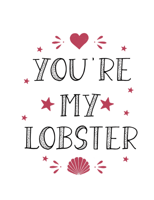 Friends you&rsquo;re my lobster Printable valentines card