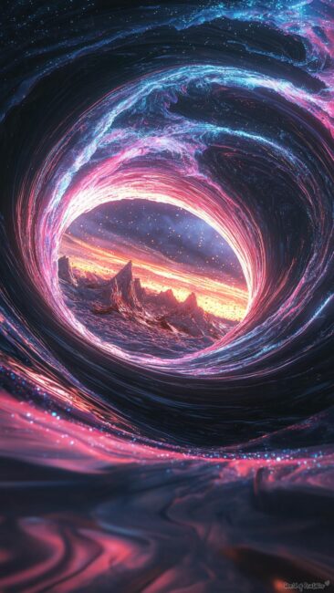 Galaxy Portal Aura Aesthetic Wallpaper