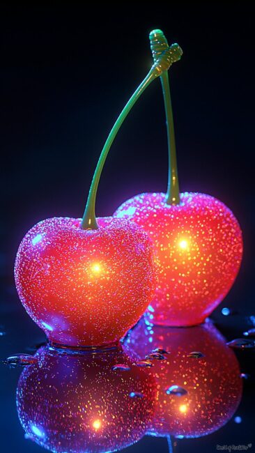 Glowing Cherry Wallpaper