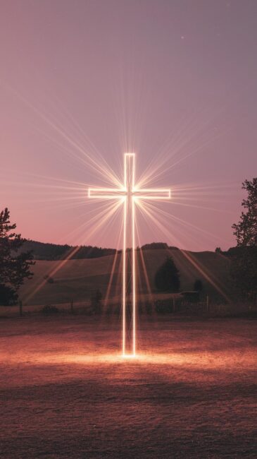 Gold Glowing Cross Christian Wallpaper