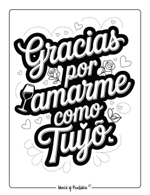 Gracias por amarme como tuyo coloring page