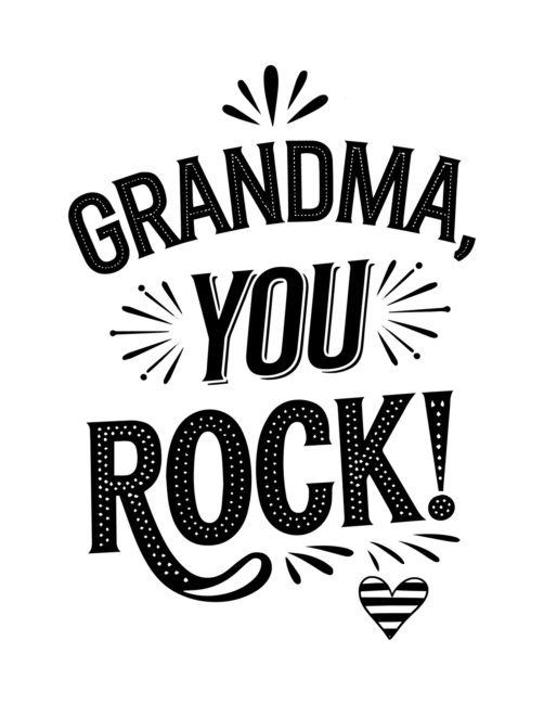 Grandma, You Rock Mother&rsquo;s Day cards for kids