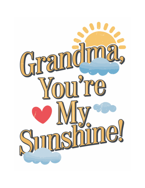 Grandma, You&rsquo;re my sunshine Mother&rsquo;s Day cards for kids