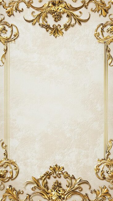 Guilded Gold Frame Rococo Wallpapers for Phone