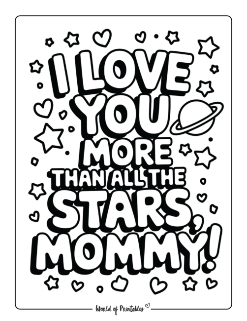 Happy Mother’s Day Coloring Page for Mommy from Kids
